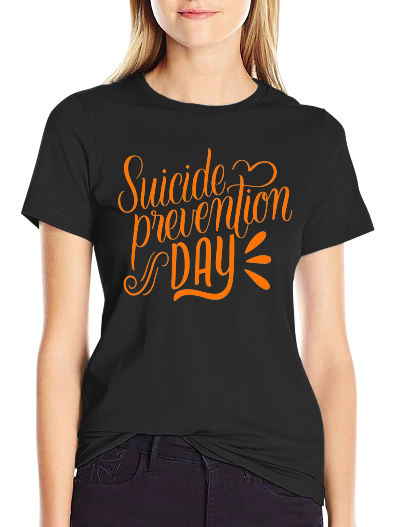 Suicide Prevention Day Graphic Tee - Black