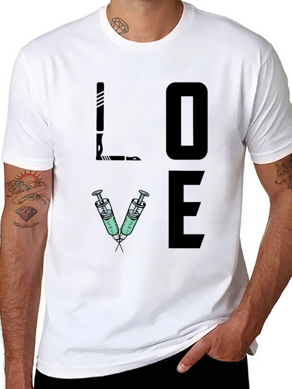 LOVE Syringe T-Shirt - Nurse/Doctor/Vet Gift
