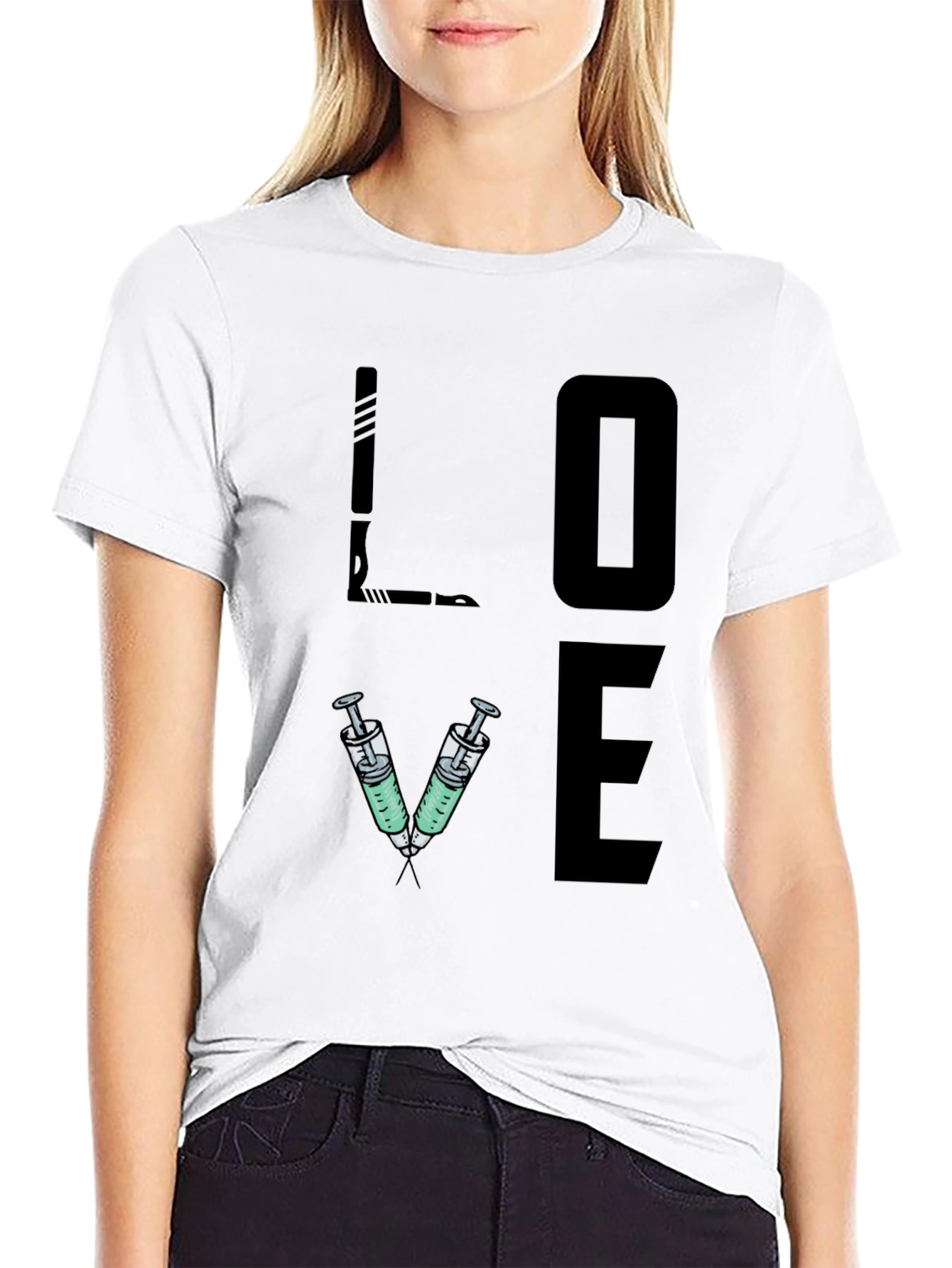 LOVE Syringe T-Shirt - Nurse/Doctor/Vet Gift