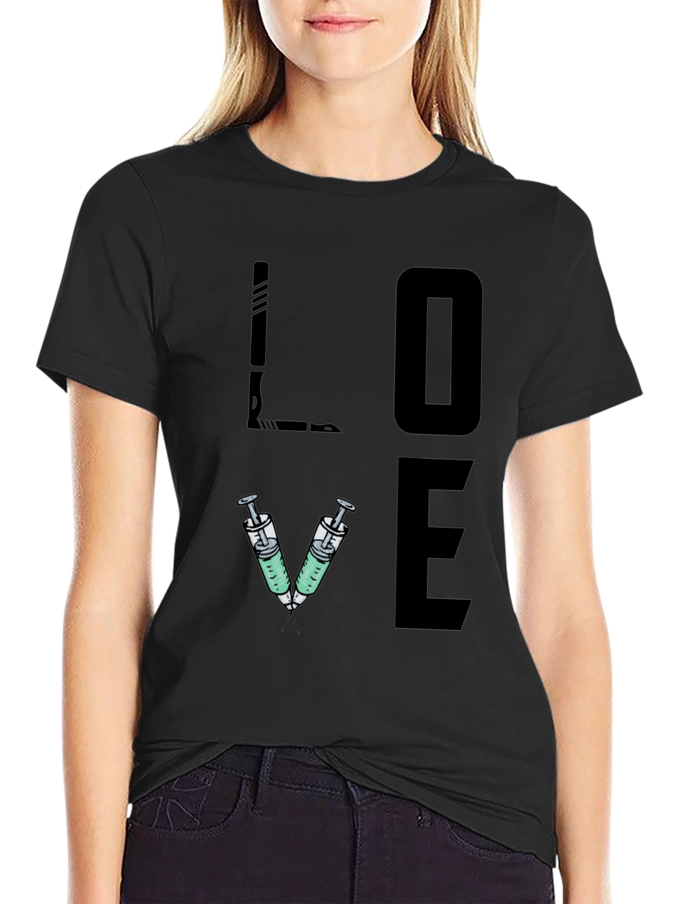 LOVE Syringe T-Shirt - Nurse/Doctor/Vet Gift