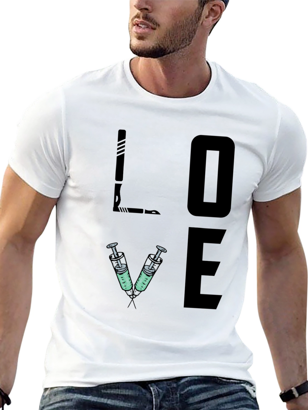 LOVE Syringe T-Shirt - Nurse/Doctor/Vet Gift