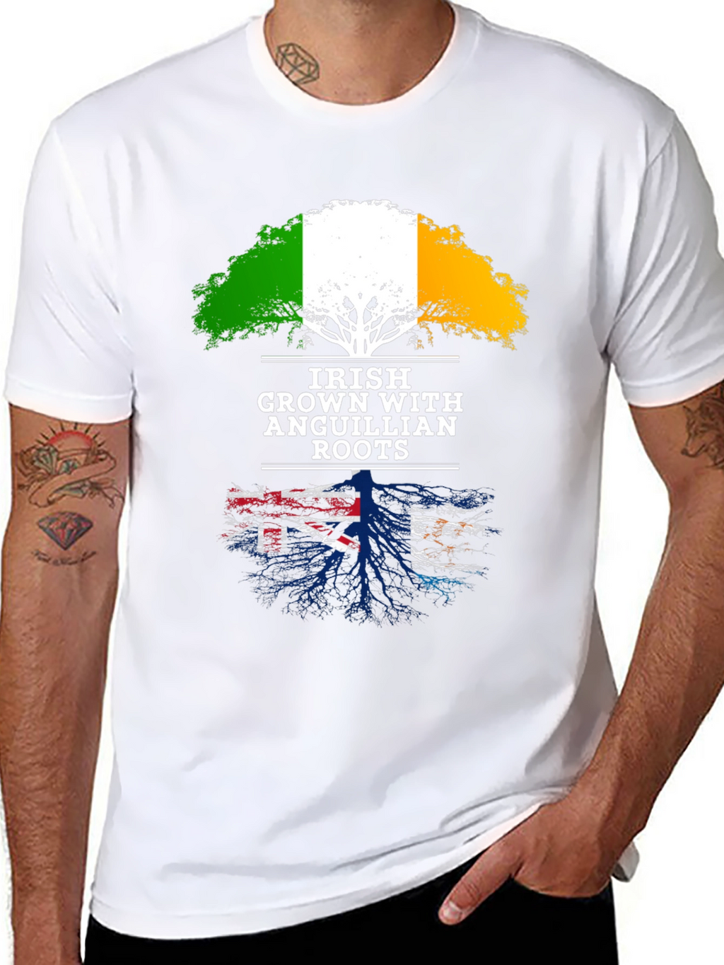 Irish Anguillian Roots Graphic Tee
