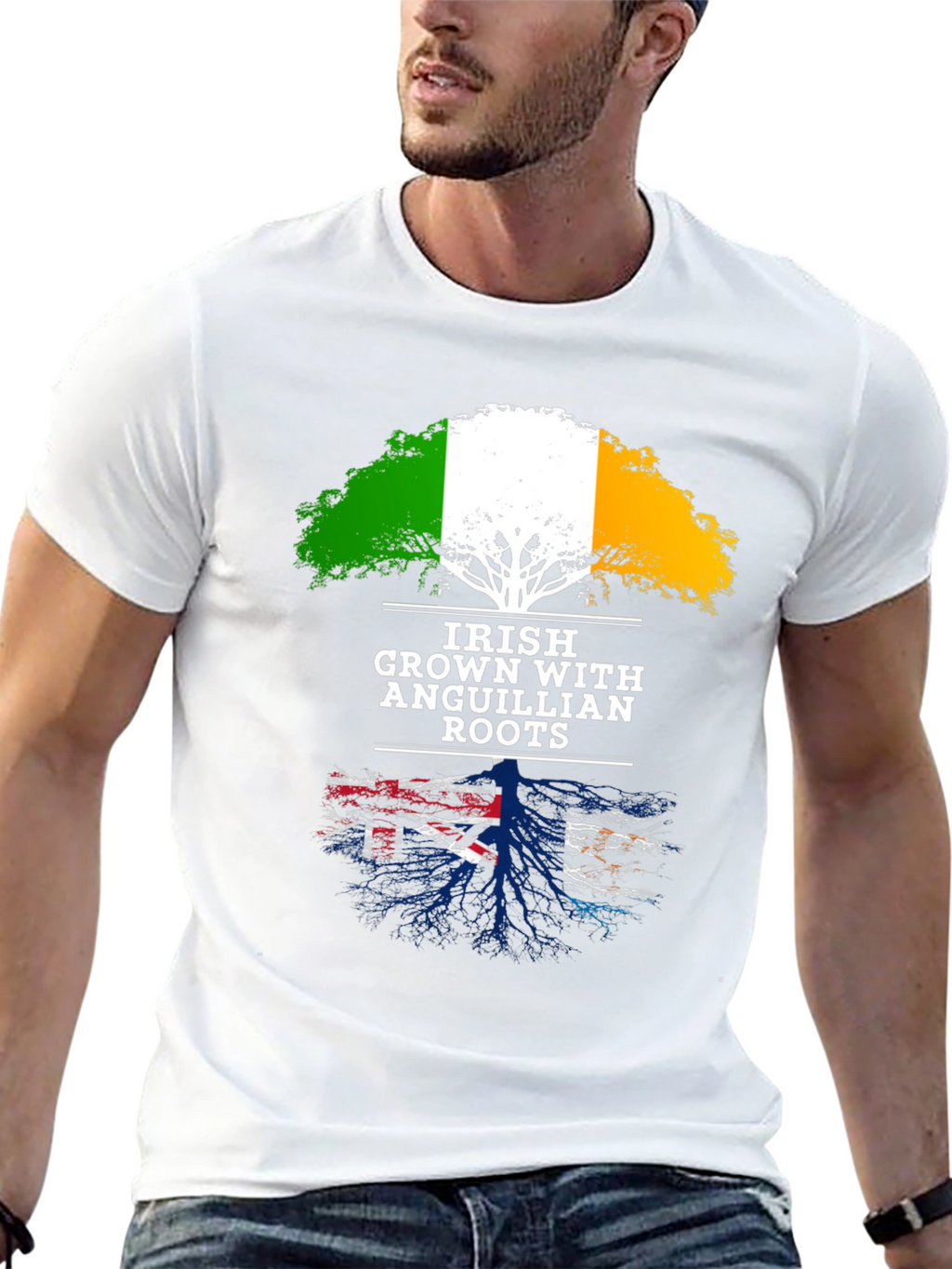 Irish Anguillian Roots Graphic Tee