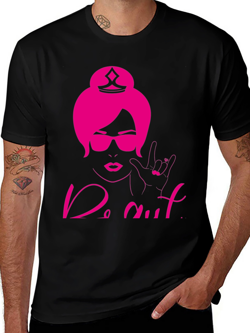 Do Nut T-Shirt - Black Crew Neck Tee
