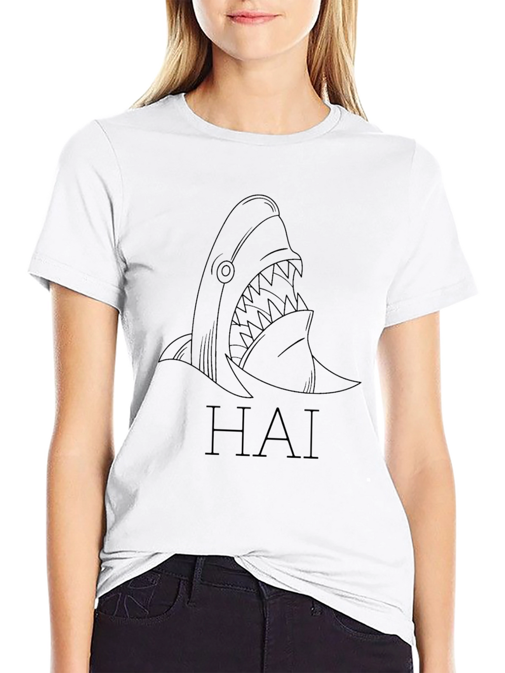 Black Shark T-Shirt - Hai Graphic Tee