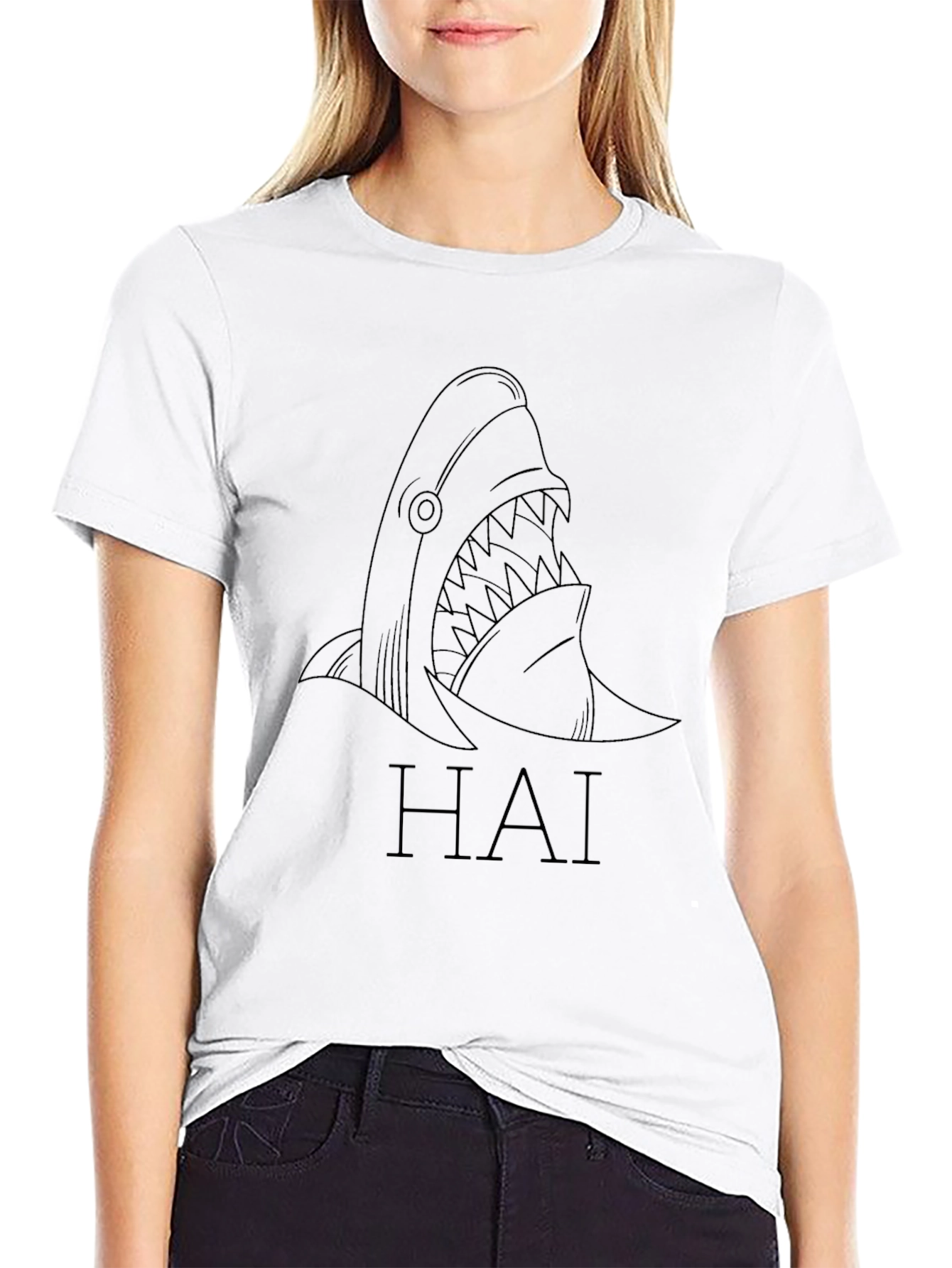 Black Shark T-Shirt - Hai Graphic Tee