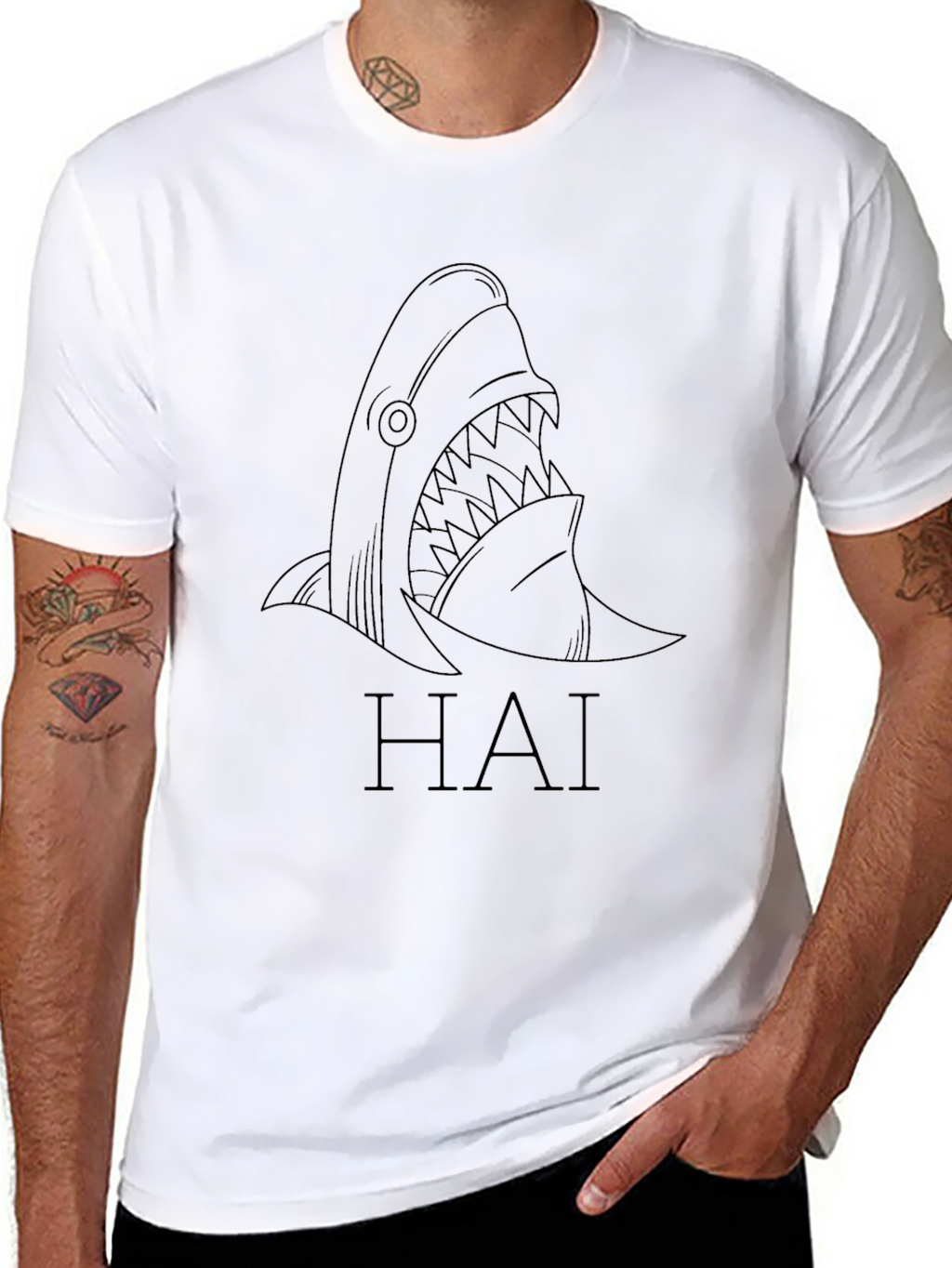 Black Shark T-Shirt - Hai Graphic Tee
