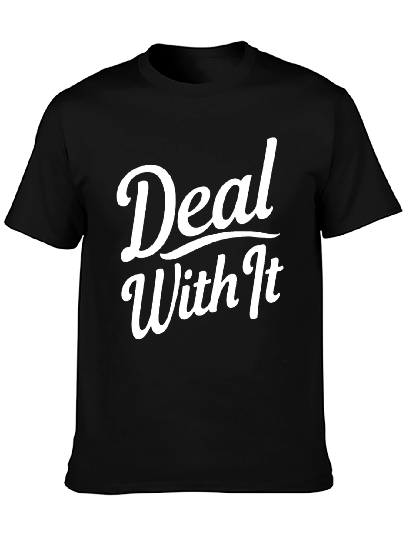 Deal With It Graphic Tee - Black