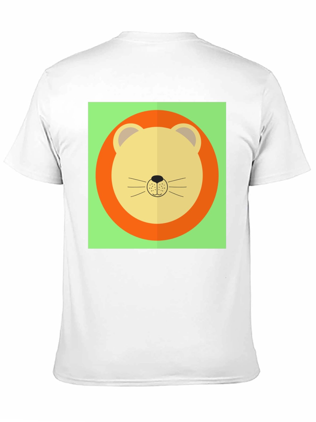 Lion Graphic Tee - Round Face Cartoon Design