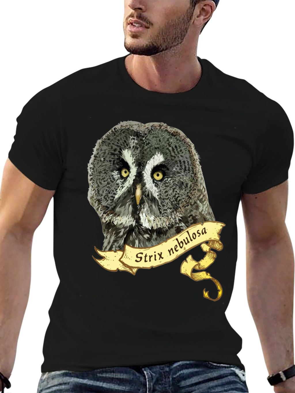 Strix Nebulosa Owl T-Shirt - Mens Graphic Tee