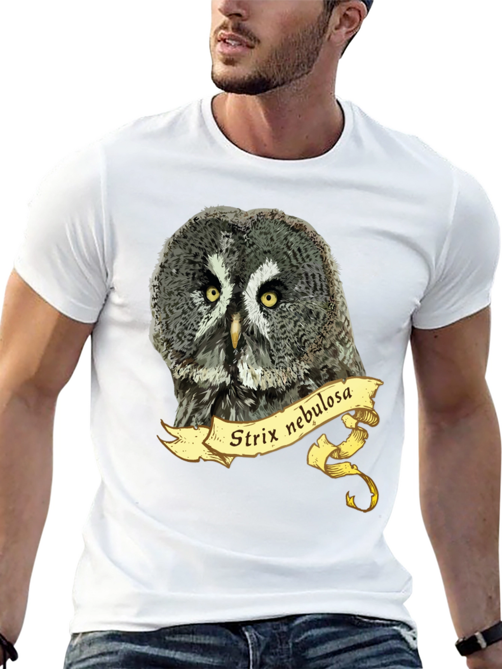 Strix Nebulosa Owl T-Shirt - Mens Graphic Tee