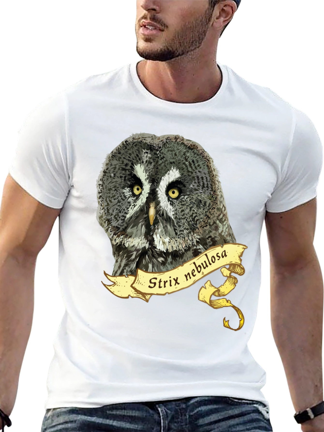 Strix Nebulosa Owl T-Shirt - Mens Graphic Tee
