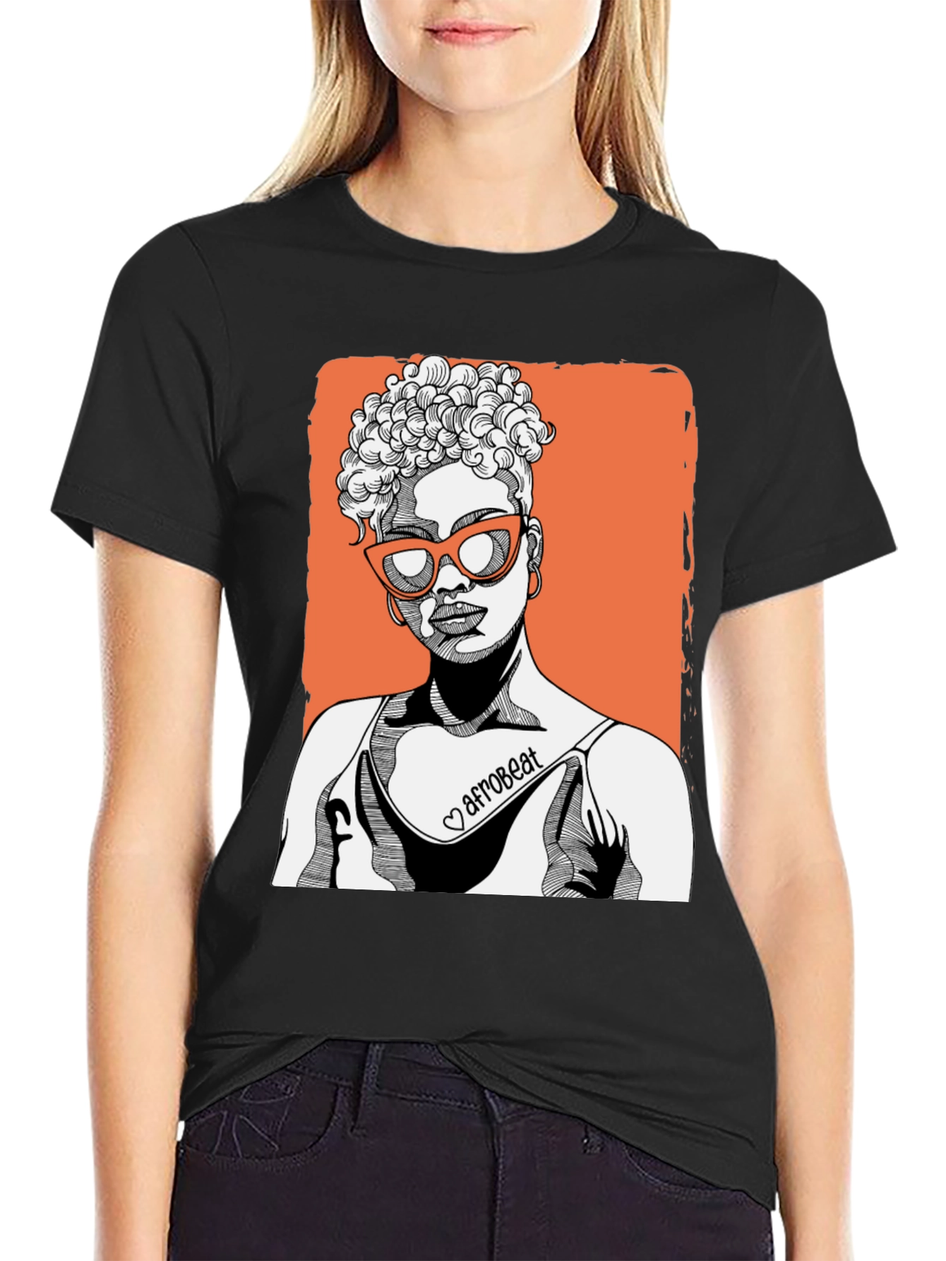Afrobeat Woman Graphic T-Shirt - Stylish Casual Tee