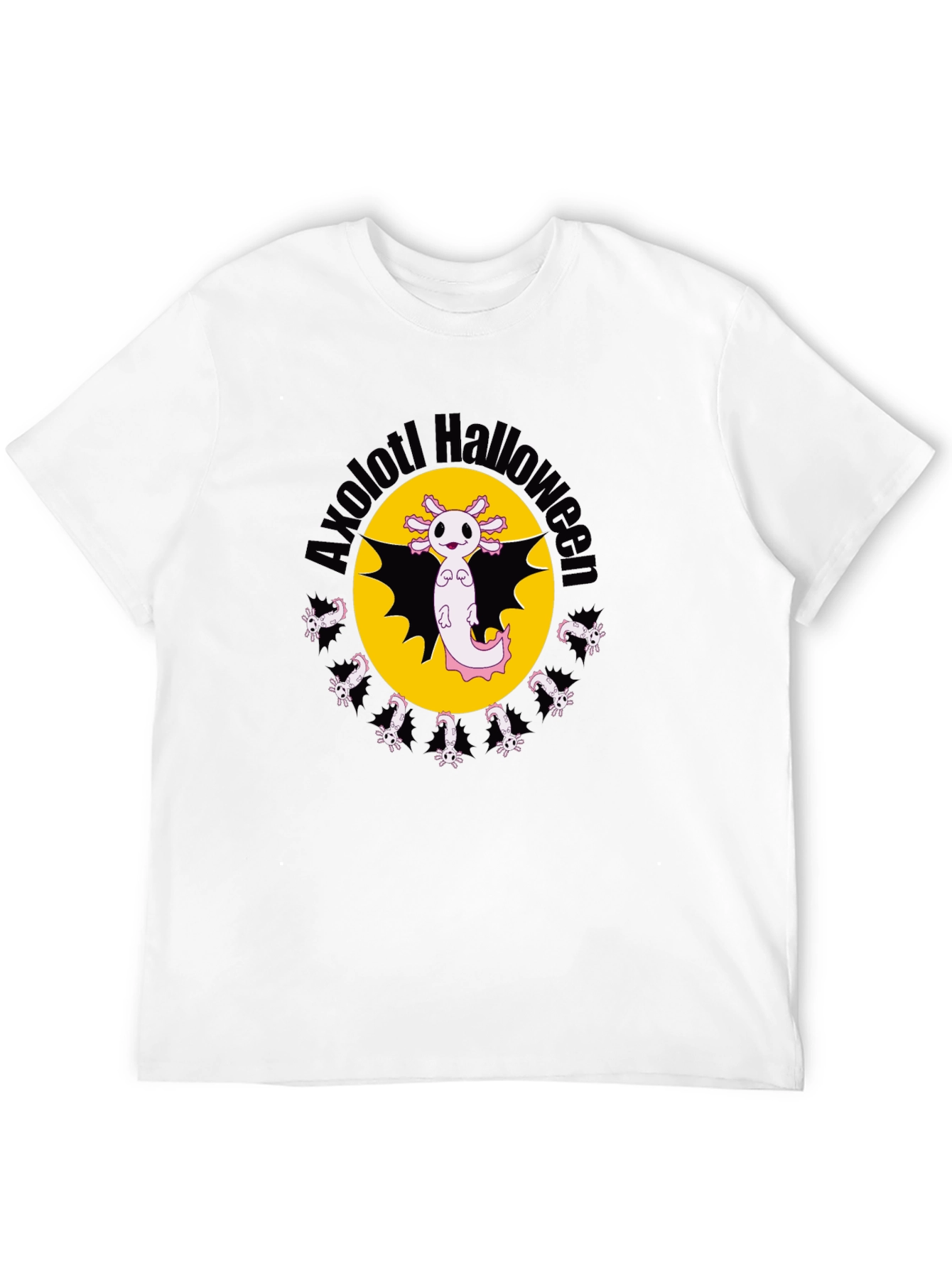 Axolotl Halloween Black T-Shirt