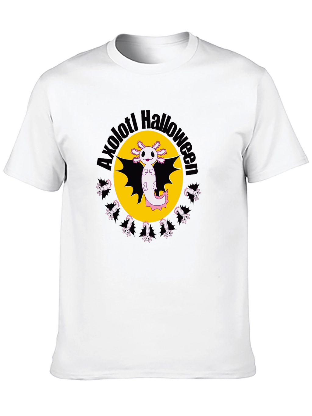 Axolotl Halloween Black T-Shirt