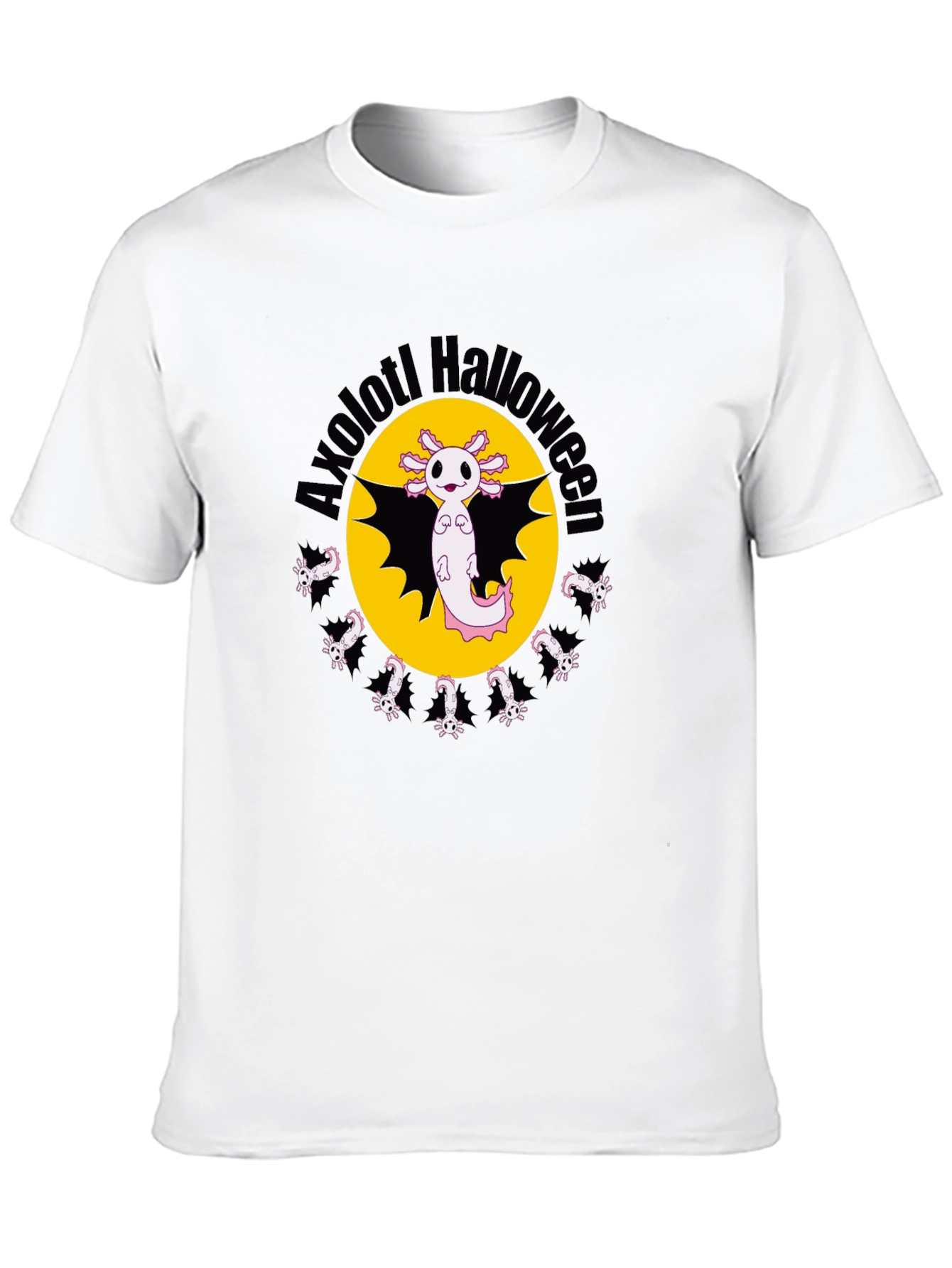 Axolotl Halloween Black T-Shirt