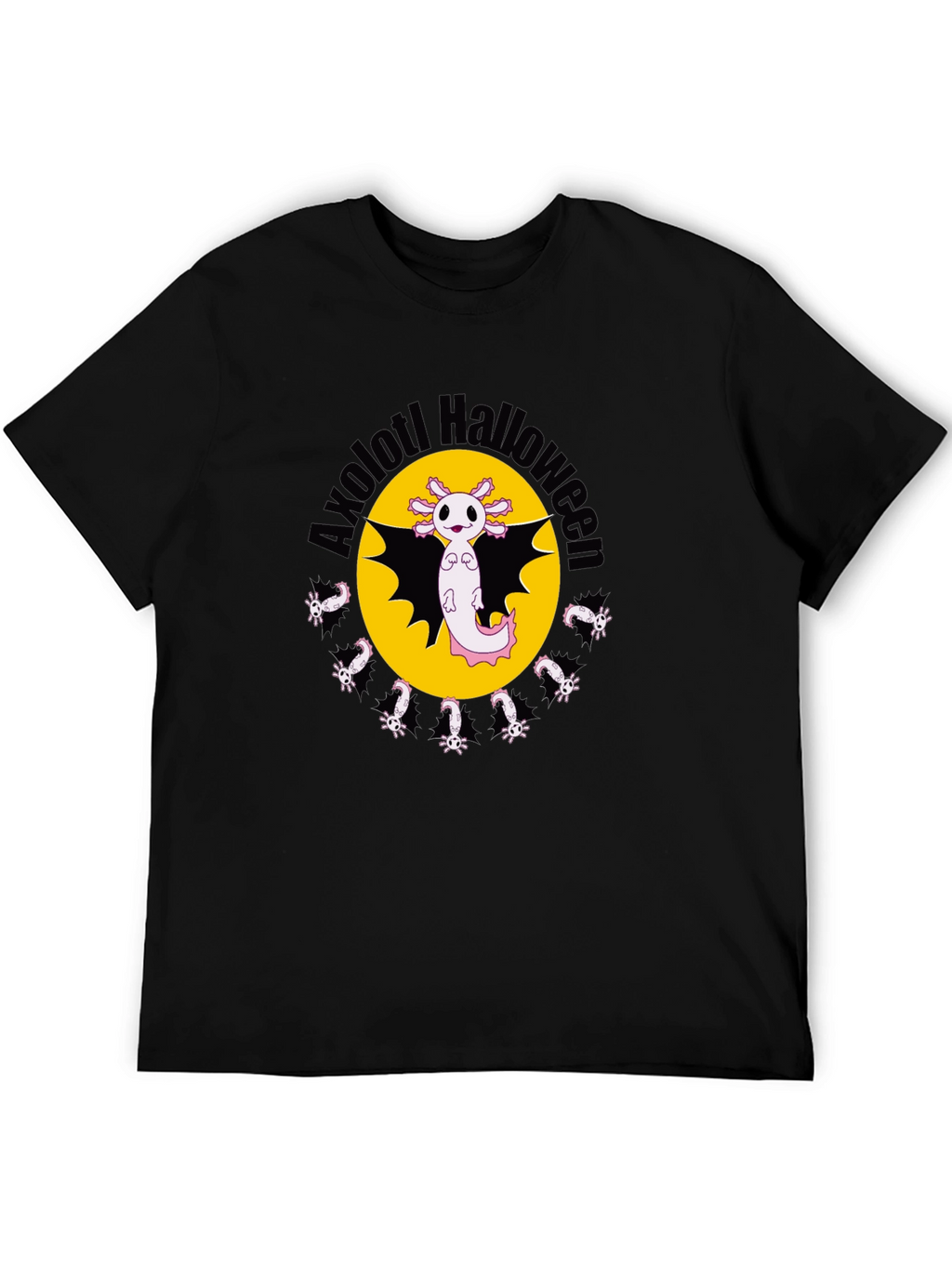Axolotl Halloween Black T-Shirt