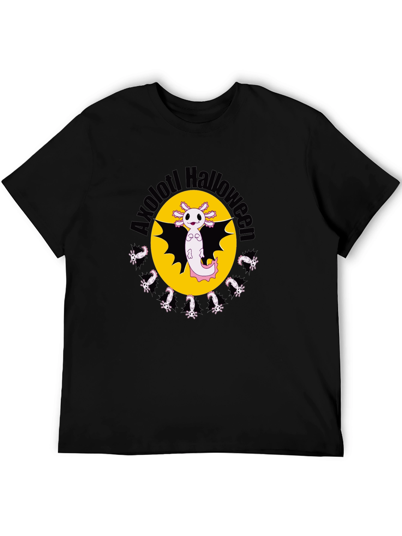 Axolotl Halloween Black T-Shirt