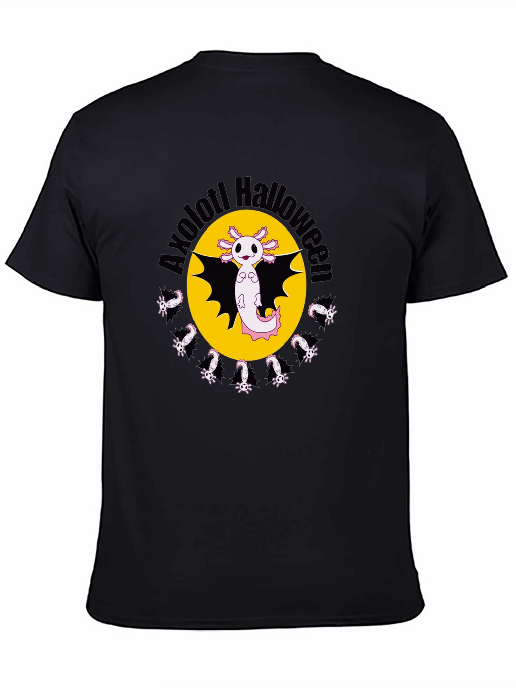 Axolotl Halloween Black T-Shirt