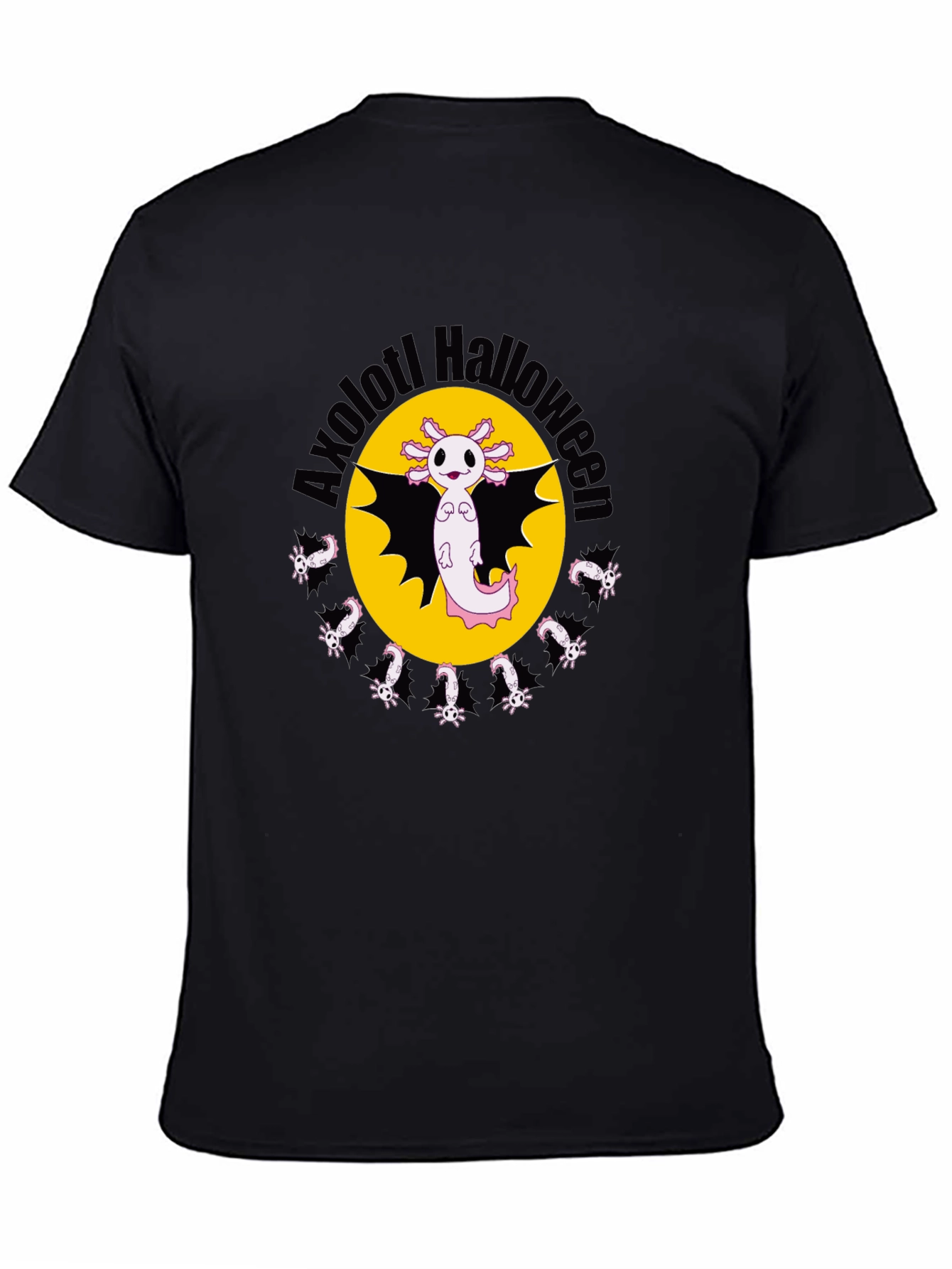 Axolotl Halloween Black T-Shirt