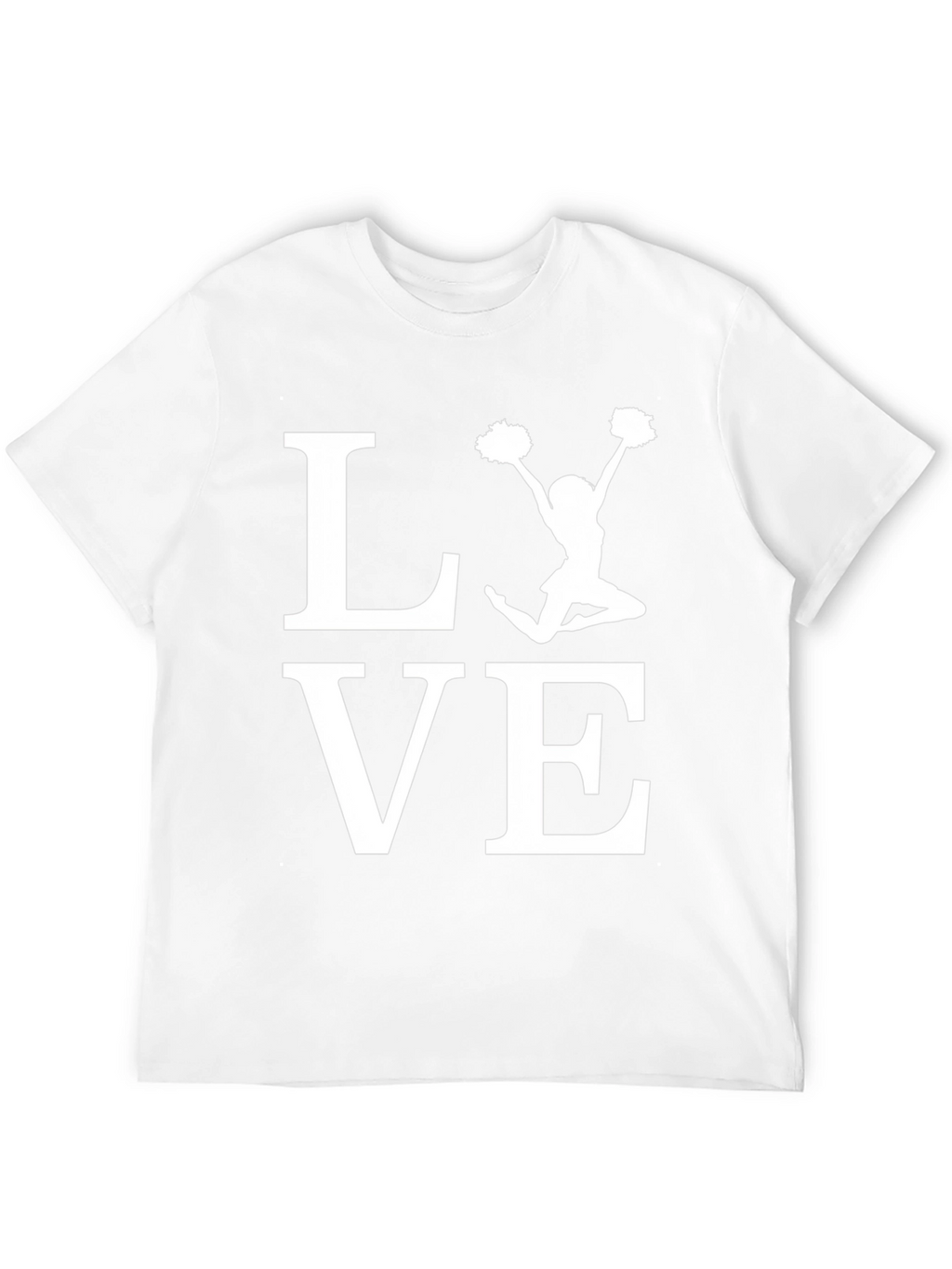 Cheerleader LOVE Graphic T-Shirt - Black Cotton Tee