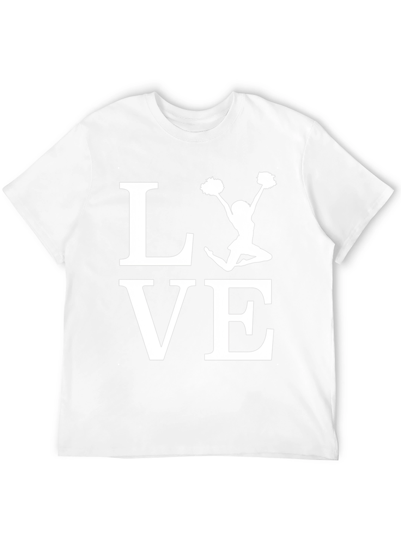 Cheerleader LOVE Graphic T-Shirt - Black Cotton Tee