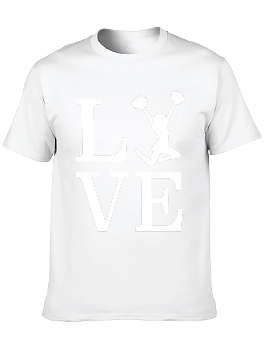 Cheerleader LOVE Graphic T-Shirt - Black Cotton Tee