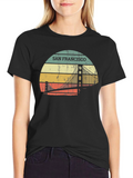 San Francisco Bridge Retro T-Shirt - Graphic Tee
