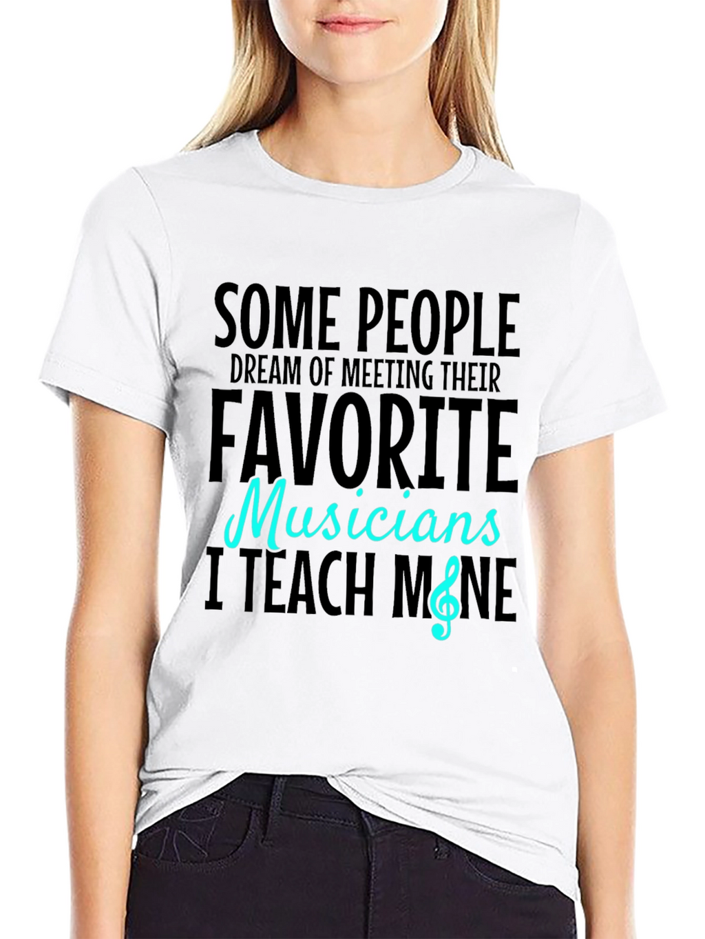 Musician Teacher Graphic Tee - Black Cotton T-Shirt