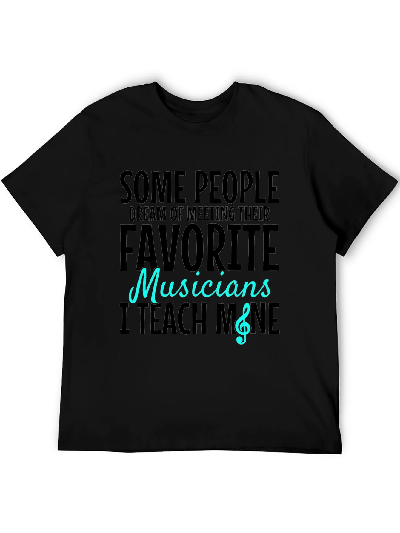 Musician Teacher Graphic Tee - Black Cotton T-Shirt