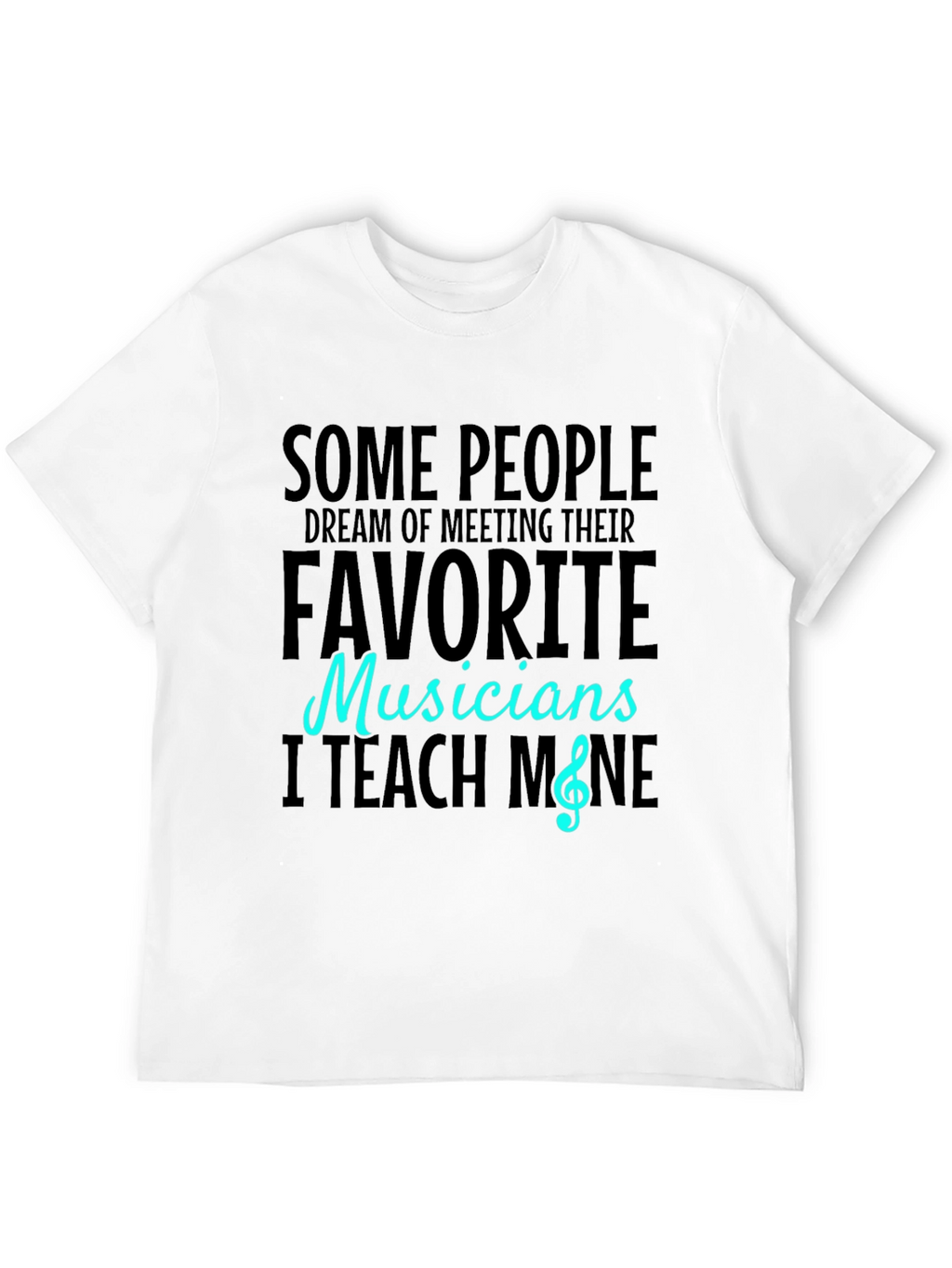 Musician Teacher Graphic Tee - Black Cotton T-Shirt