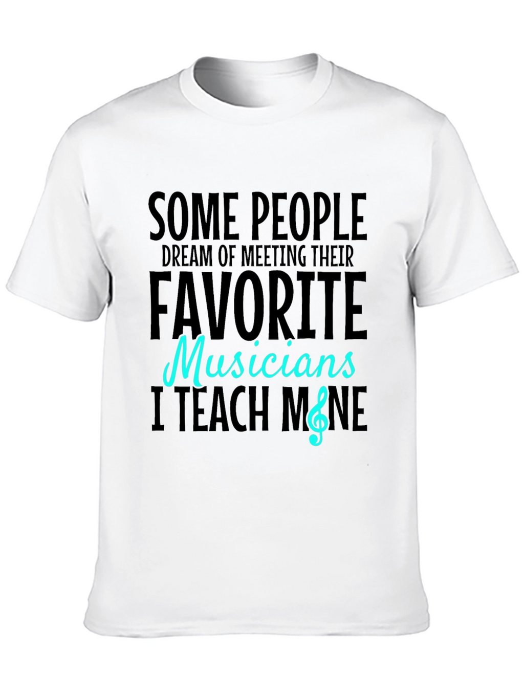 Musician Teacher Graphic Tee - Black Cotton T-Shirt