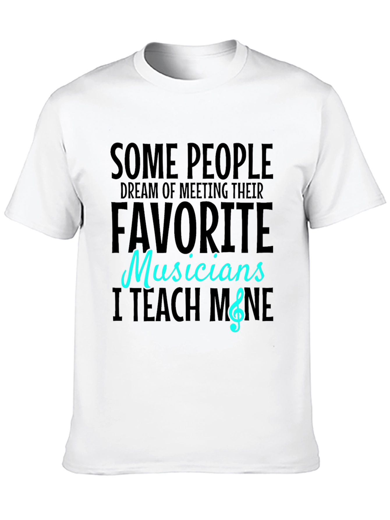 Musician Teacher Graphic Tee - Black Cotton T-Shirt