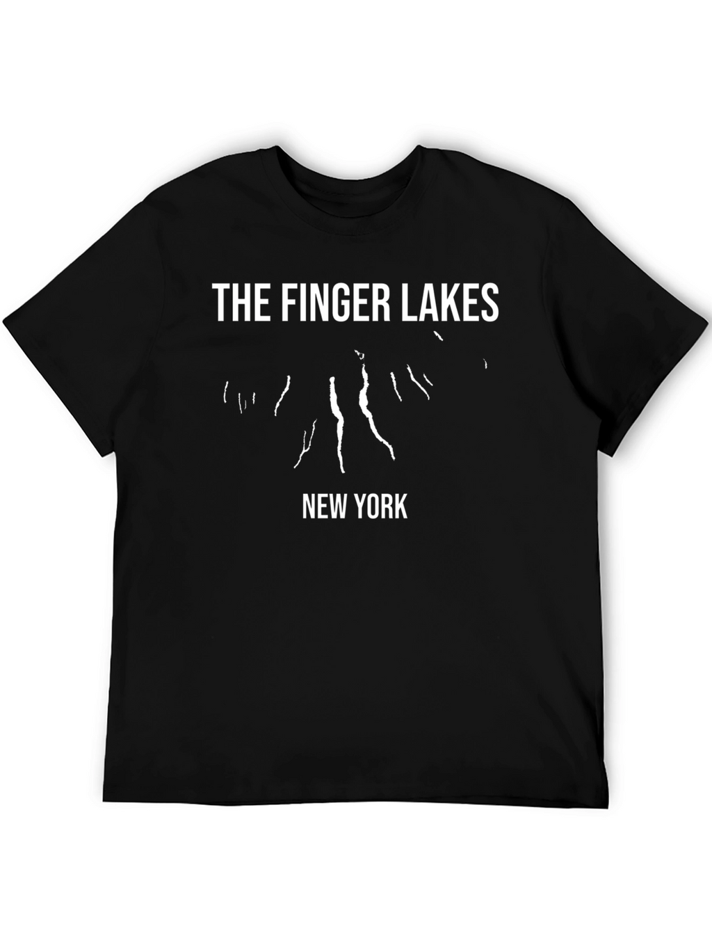 Finger Lakes New York Black T-Shirt