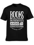 Books Introverts T-Shirt Avoid Conversation Since 1454