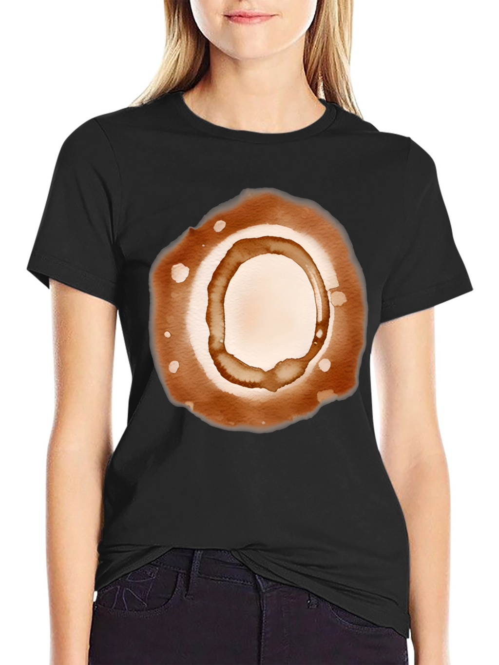 Coffee Stain Graphic Tee - Unisex Casual