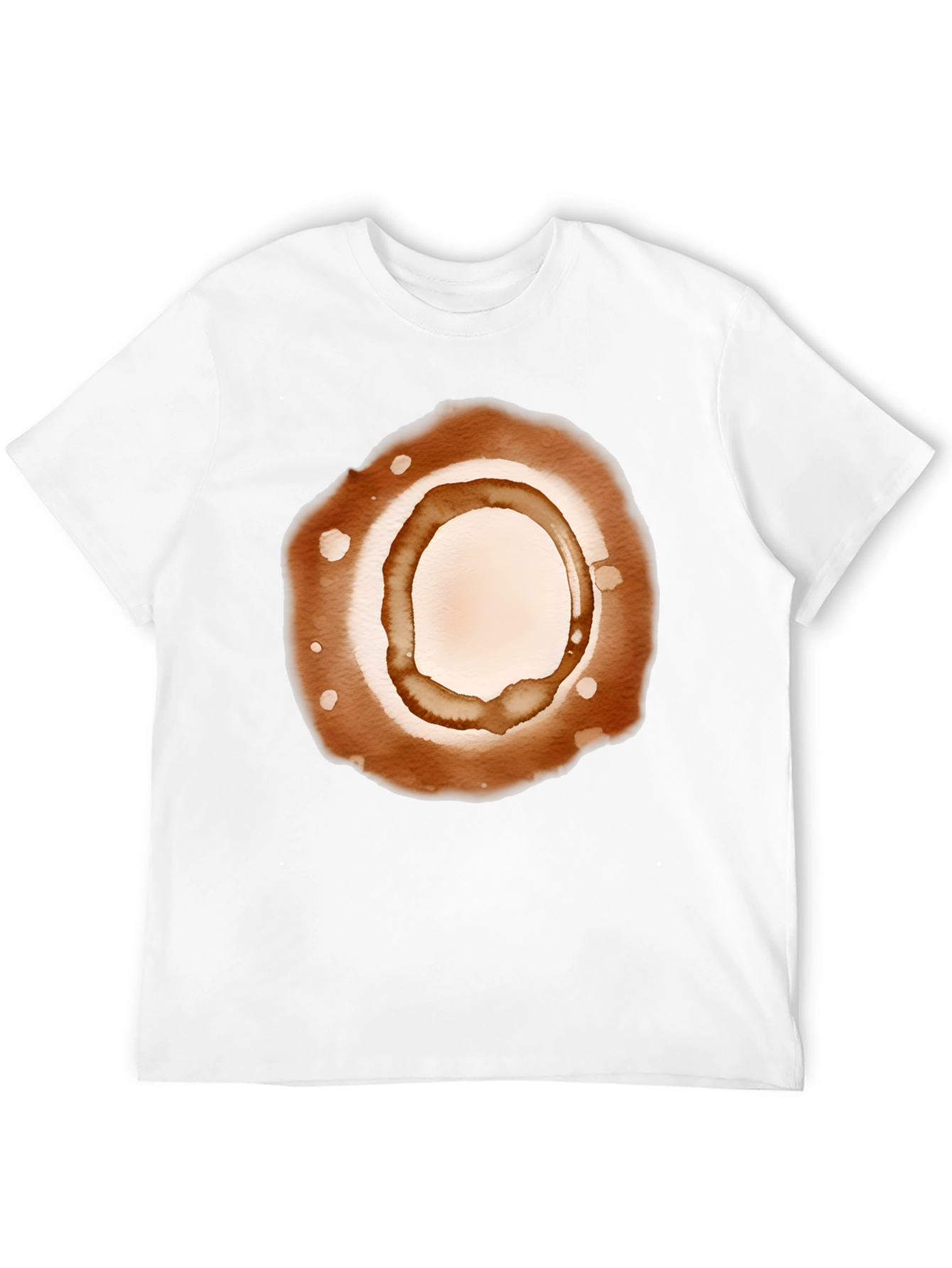 Coffee Stain Graphic Tee - Unisex Casual