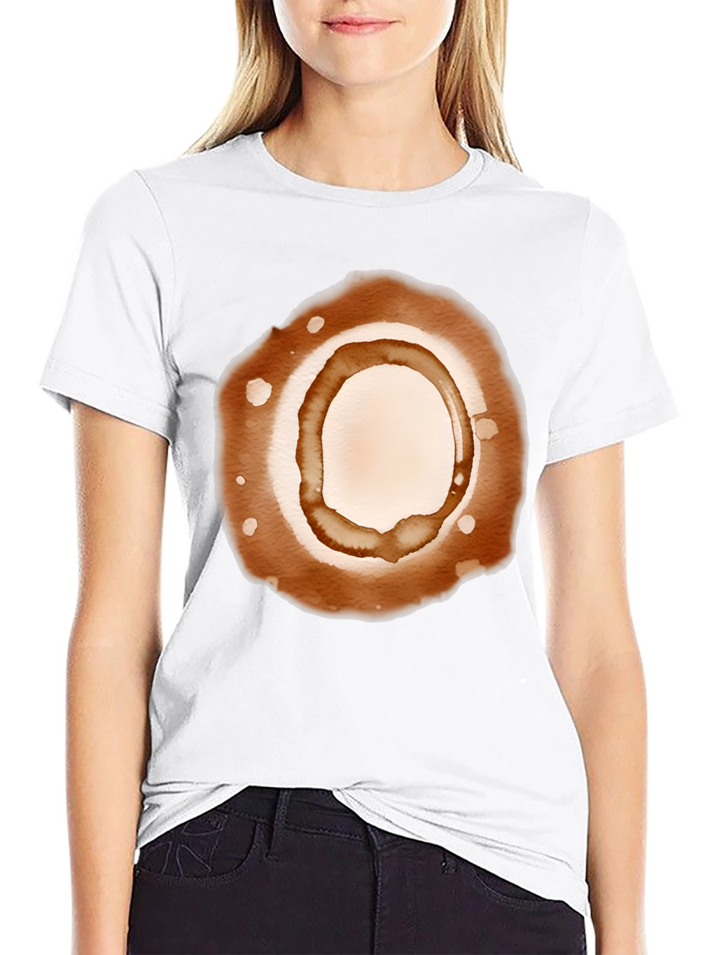 Coffee Stain Graphic Tee - Unisex Casual