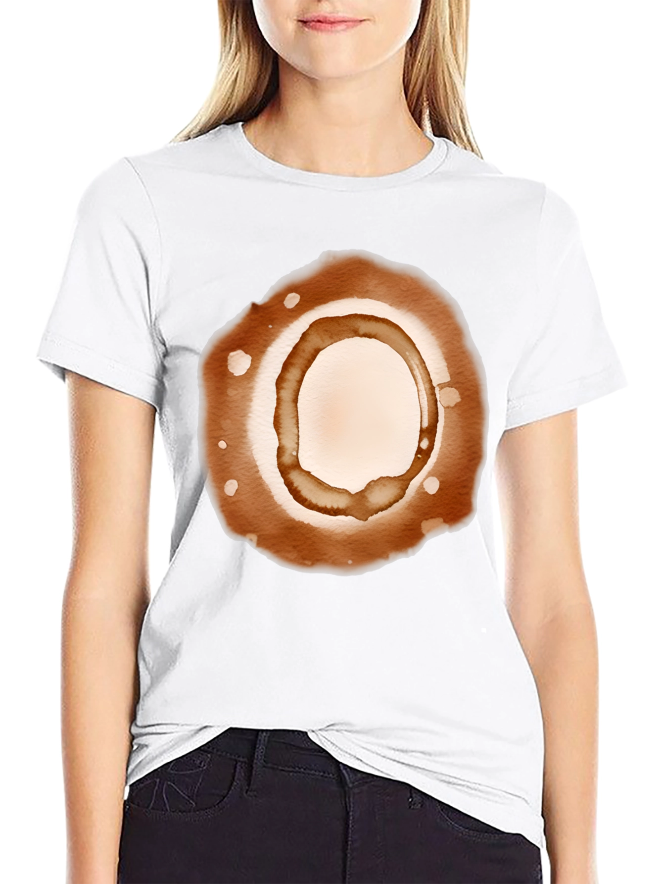 Coffee Stain Graphic Tee - Unisex Casual