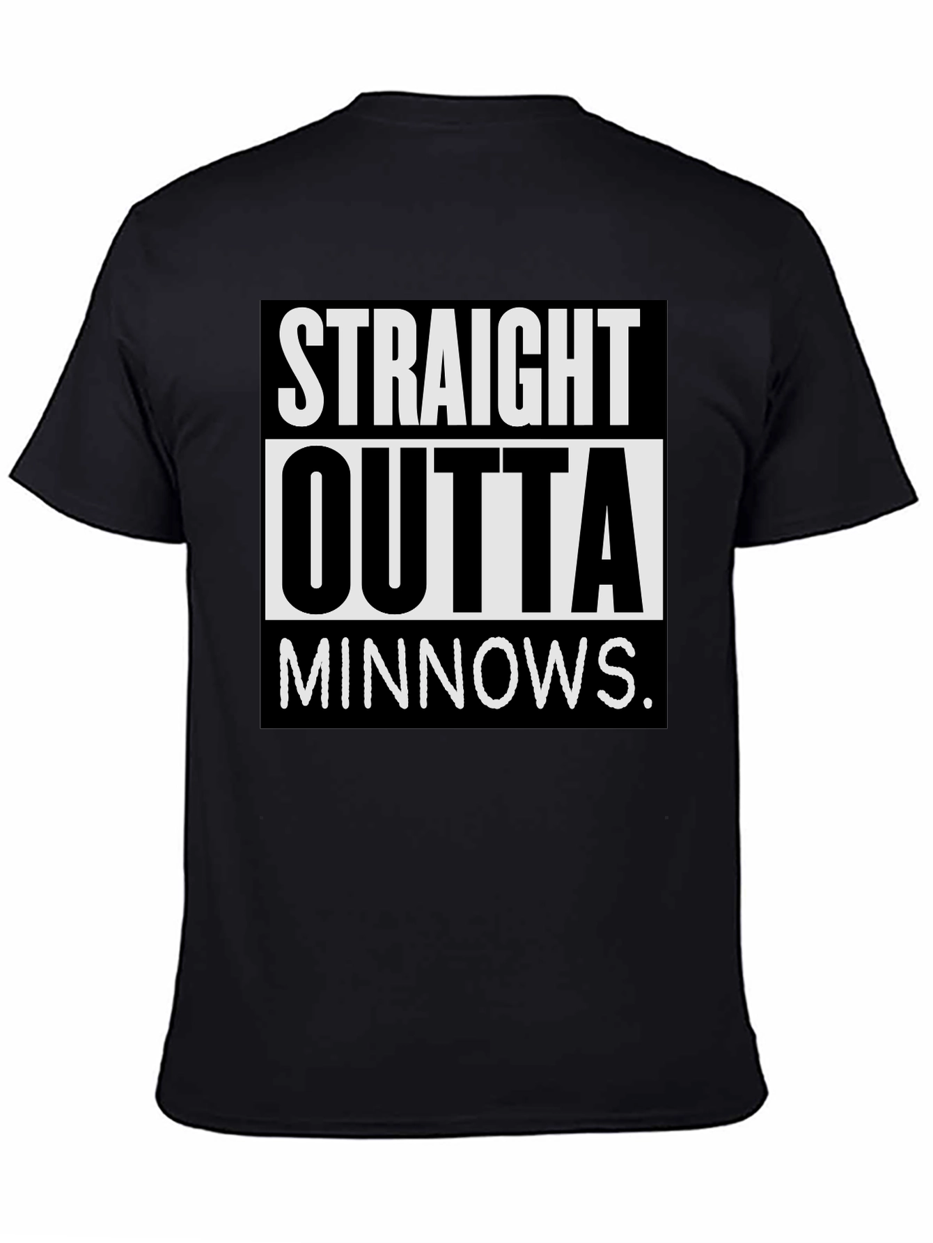 Straight Outta Minnows Black T-Shirt