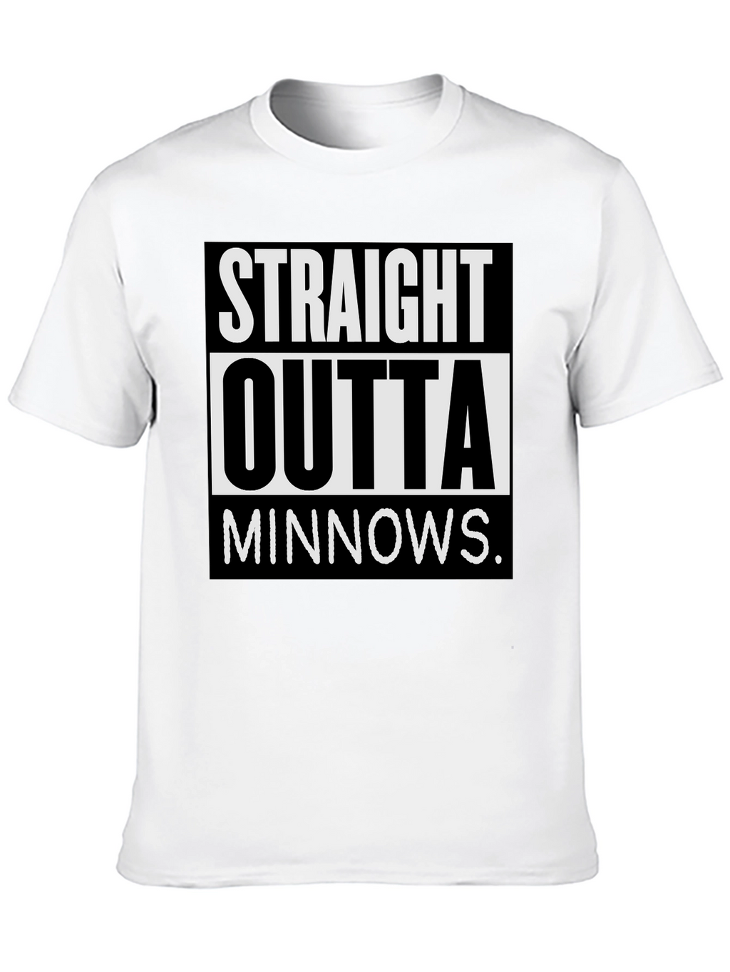 Straight Outta Minnows Black T-Shirt