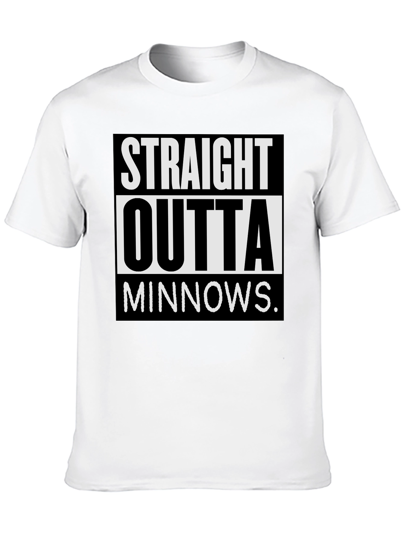 Straight Outta Minnows Black T-Shirt