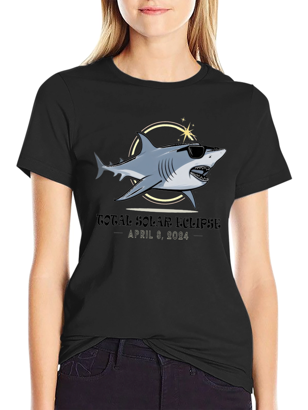 Total Solar Eclipse Shark T-Shirt