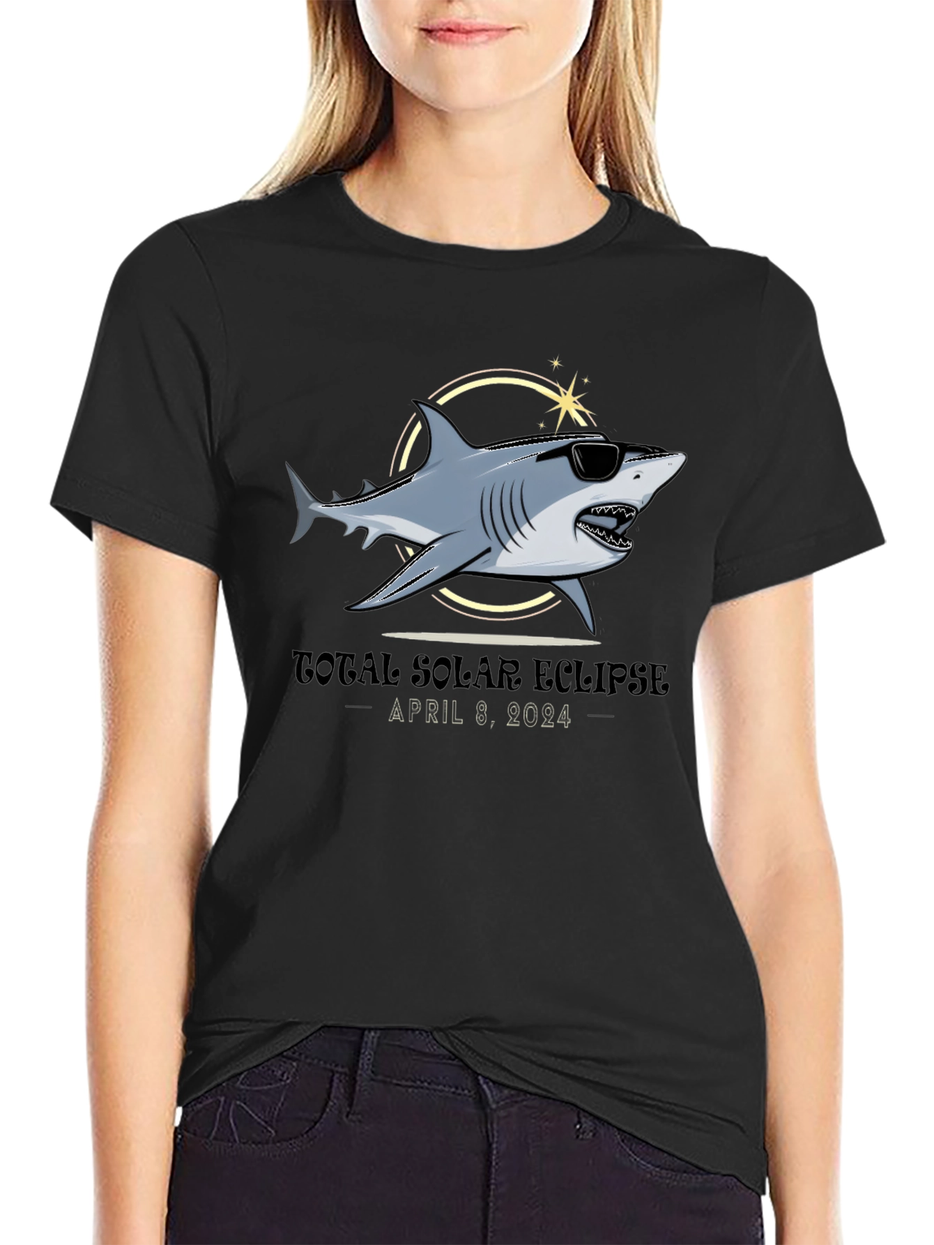 Total Solar Eclipse Shark T-Shirt