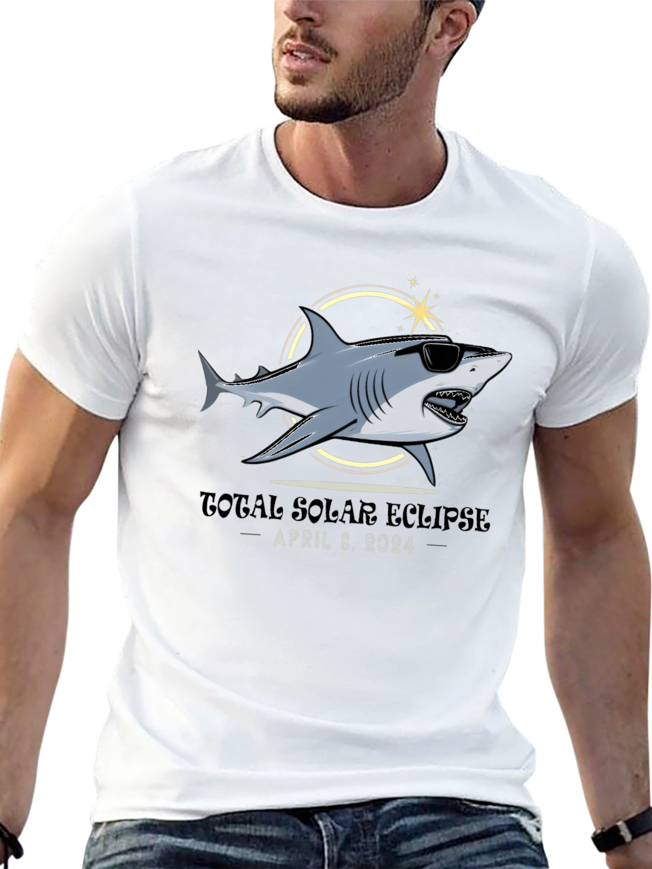 Total Solar Eclipse Shark T-Shirt