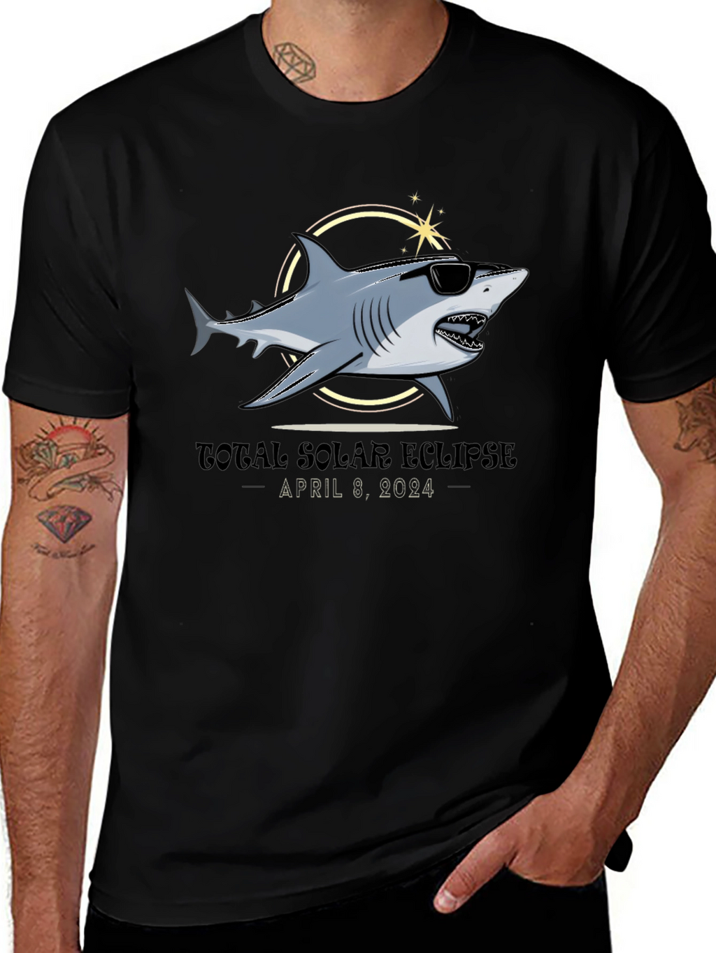 Total Solar Eclipse Shark T-Shirt