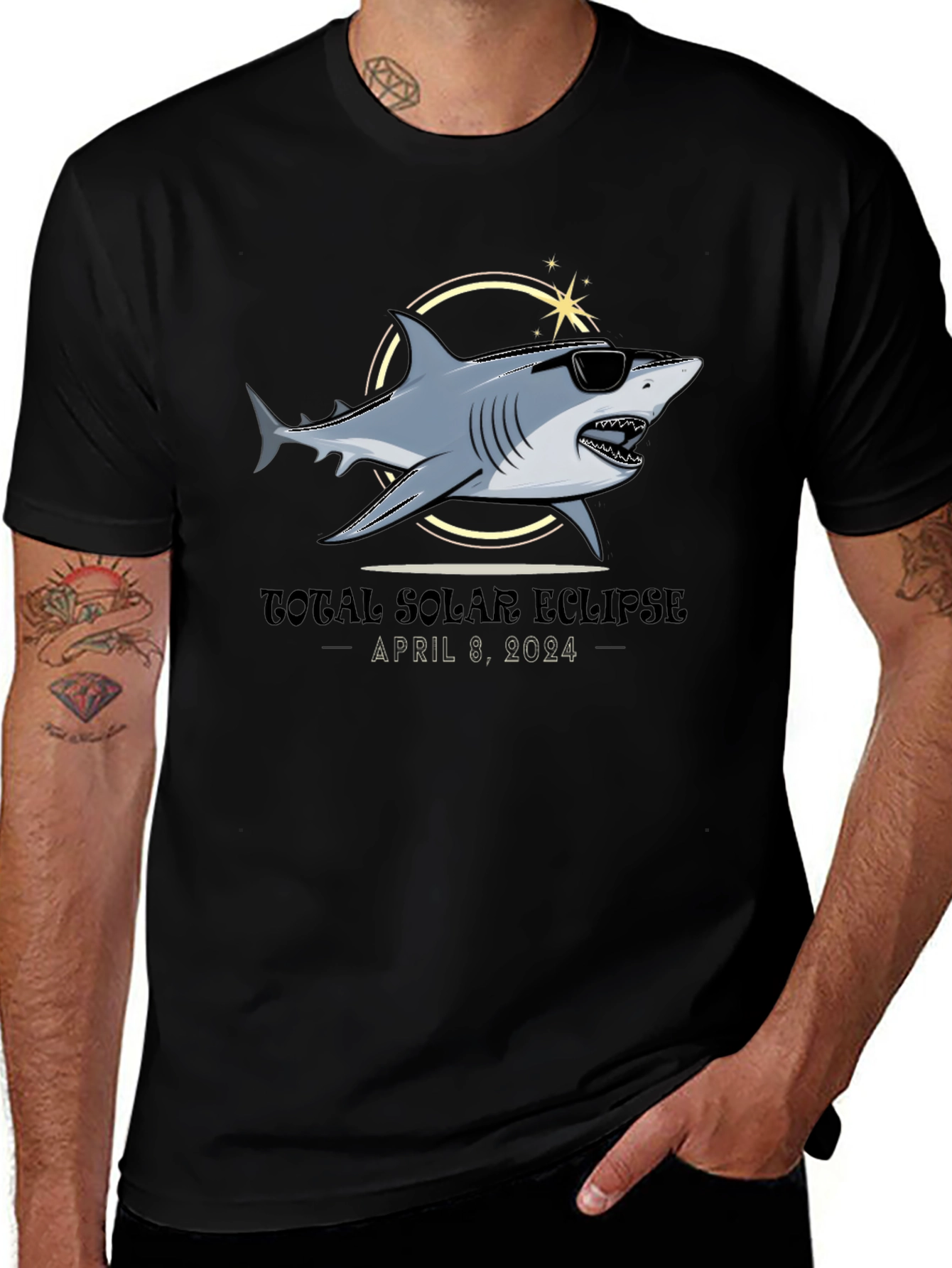 Total Solar Eclipse Shark T-Shirt