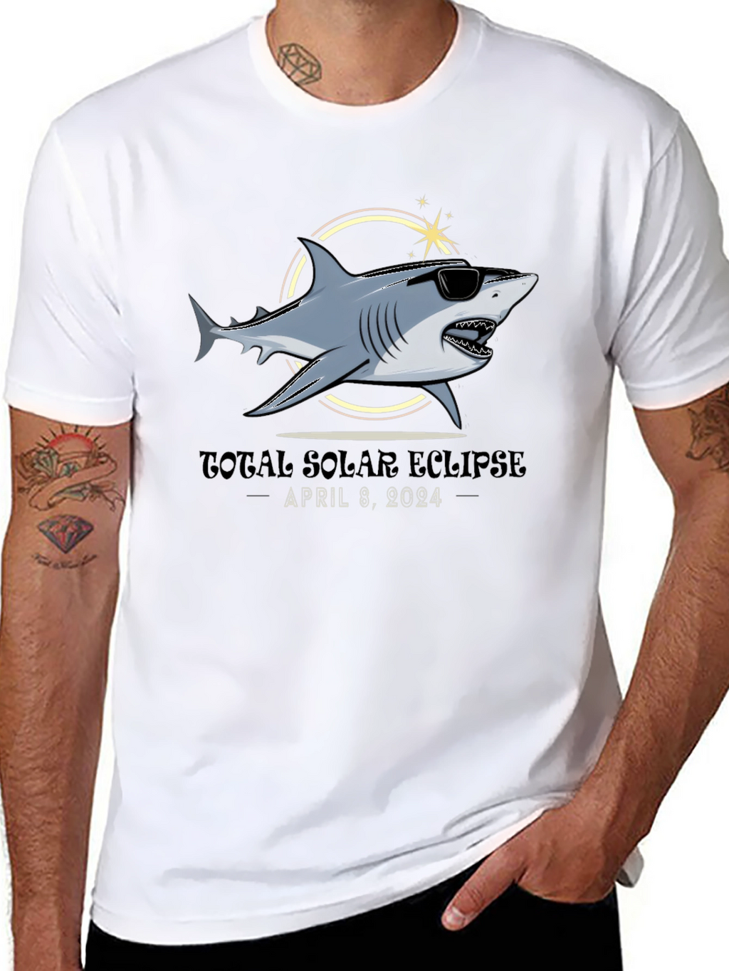 Total Solar Eclipse Shark T-Shirt