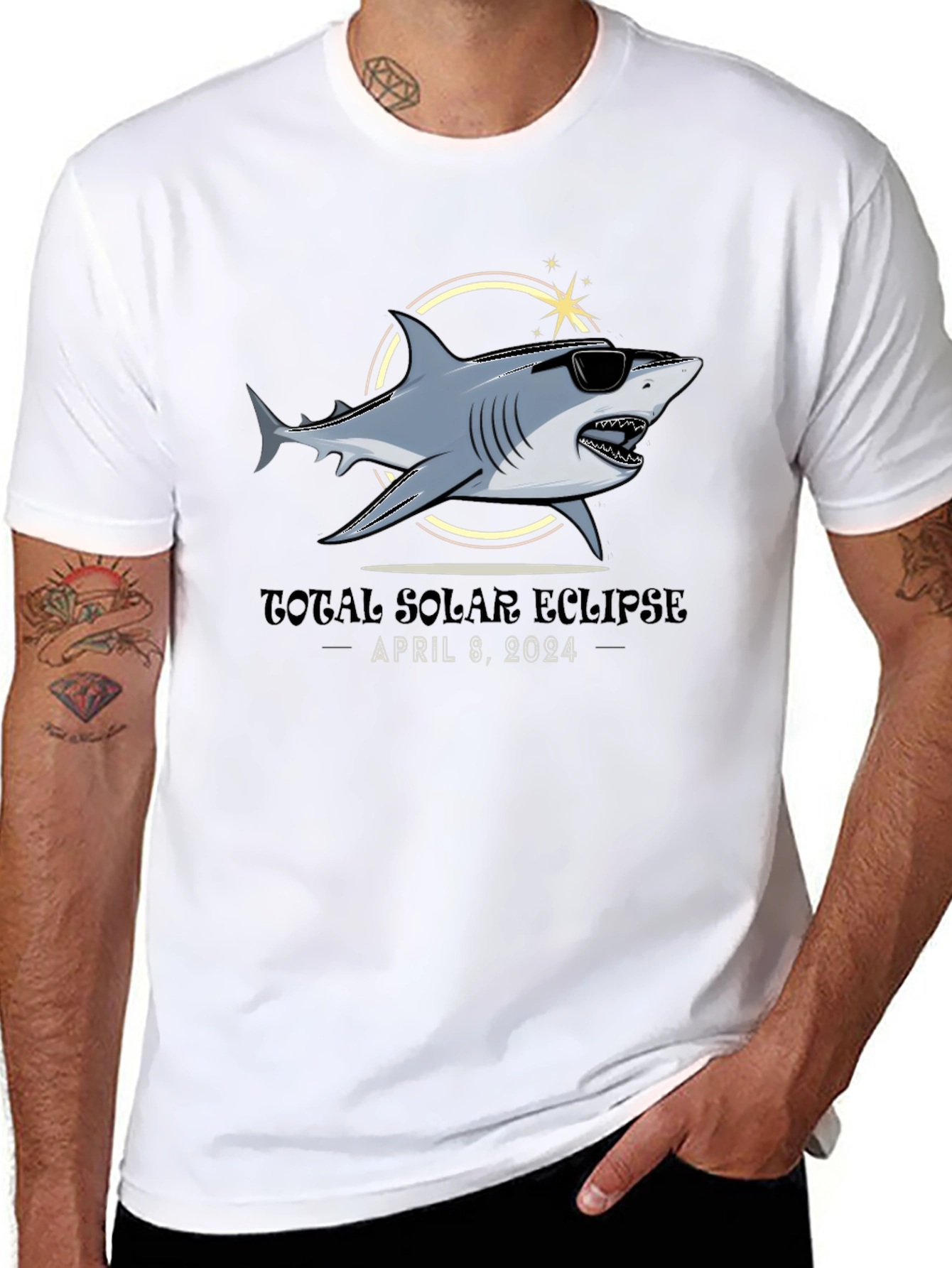 Total Solar Eclipse Shark T-Shirt