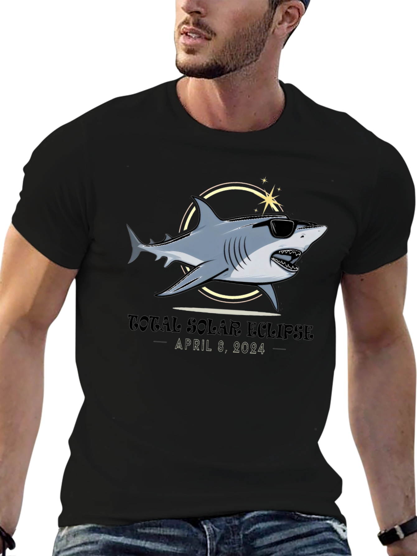 Total Solar Eclipse Shark T-Shirt